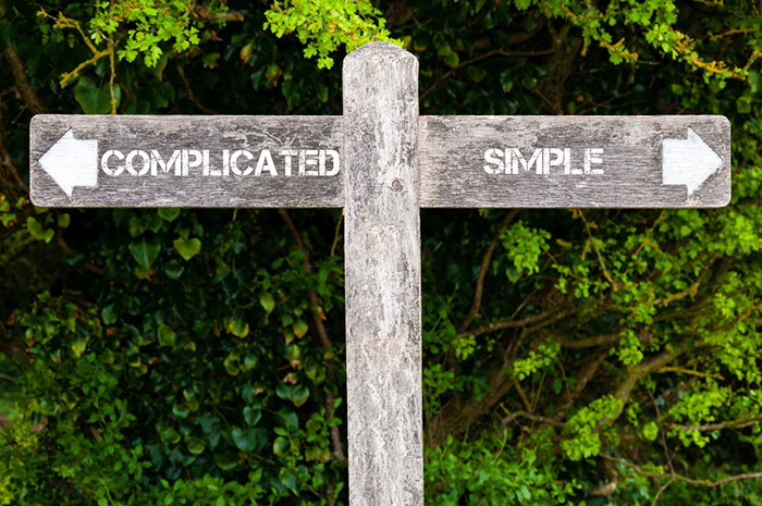 complicated simple sign