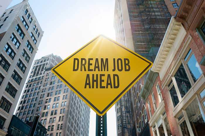 dream job ahead sign