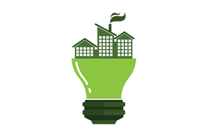 green innovation light bulb