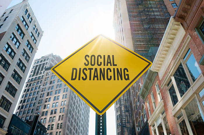 social distancing sign